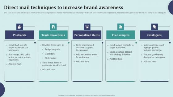 Offline Marketing Techniques To Elevate Brand Visibility Direct Mail Techniques Background PDF Offline Marketing Techniques To Elevate Brand Visibility Direct Mail Techniques Background PDF