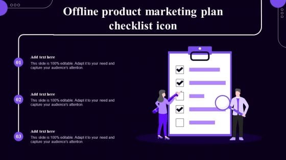 Offline Product Marketing Plan Checklist Icon Download PDF