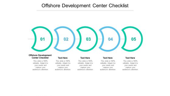 Offshore Development Center Checklist Ppt PowerPoint Presentation Pictures Shapes Cpb Pdf