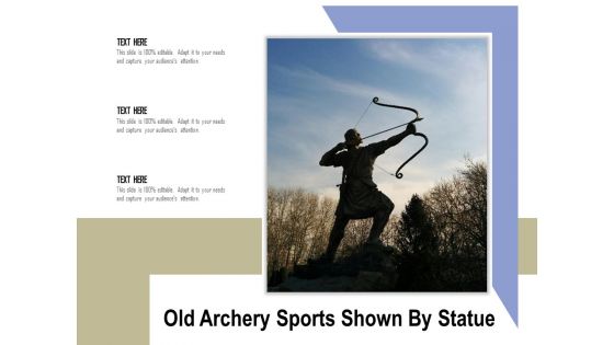 Old Archery Sports Shown By Statue Ppt PowerPoint Presentation Sample PDF