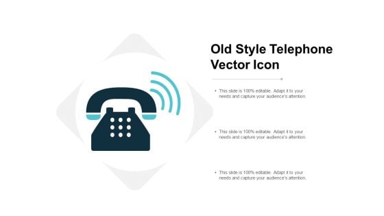 Old Style Telephone Vector Icon Ppt PowerPoint Presentation Styles Pictures