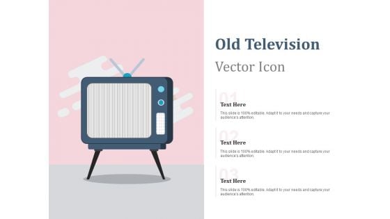 Old Television Vector Icon Ppt PowerPoint Presentation Portfolio Diagrams