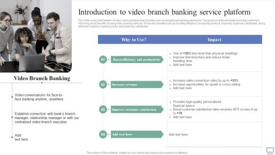 Omnichannel Banking Services Platform Introduction To Video Branch Banking Service Platform Brochure PDF