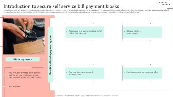 Omnichannel Strategy Implementation For Banking Solutions Introduction To Secure Self Service Bill Payment Formats PDF