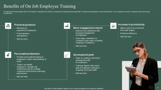 On Job Employee Training Ppt PowerPoint Presentation Complete Deck With Slides
