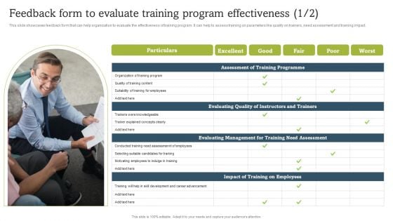 On Job Staff Coaching Program For Skills Refinement Feedback Form To Evaluate Themes PDF On Job Staff Coaching Program For Skills Refinement Feedback Form To Evaluate Themes PDF