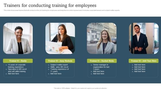 On Job Staff Coaching Program For Skills Refinement Trainers For Conducting Training For Employees Professional PDF On Job Staff Coaching Program For Skills Refinement Trainers For Conducting Training For Employees Professional PDF
