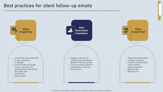 Onboarding Journey For Effective Client Communication Best Practices For Client Follow Up Emails Portrait PDF Onboarding Journey For Effective Client Communication Best Practices For Client Follow Up Emails Portrait PDF