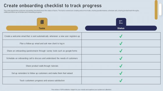 Onboarding Journey For Effective Client Communication Create Onboarding Checklist To Track Progress Rules PDF