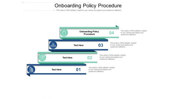 onboarding policy procedure ppt powerpoint presentation summary example cpb pdf