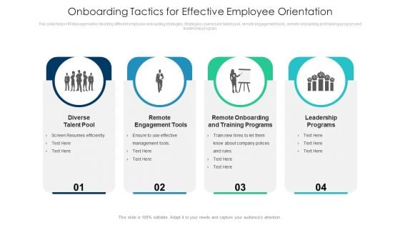 Onboarding Tactics For Effective Employee Orientation Ppt PowerPoint Presentation Gallery Structure PDF