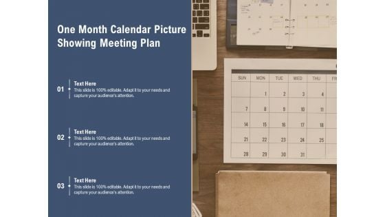 One Month Calendar Picture Showing Meeting Plan Ppt PowerPoint Presentation Slides Examples PDF