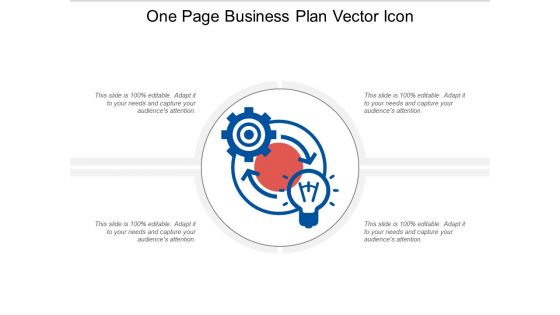 One Page Business Plan Vector Icon Ppt PowerPoint Presentation Pictures Gallery PDF