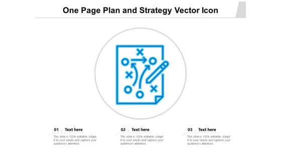 One Page Plan And Strategy Vector Icon Ppt PowerPoint Presentation File Show PDF