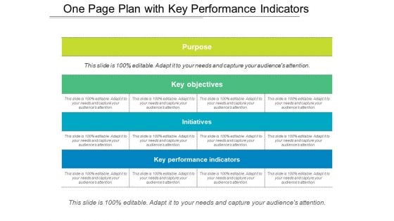 One Page Plan With Key Performance Indicators Ppt PowerPoint Presentation Model Smartart PDF One Page Plan With Key Performance Indicators Ppt PowerPoint Presentation Model Smartart PDF