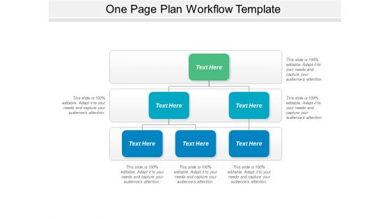 One Page Plan Workflow Template Ppt PowerPoint Presentation Ideas Templates PDF