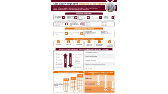 One Page Staff Wellness In Company PDF Document PPT Template One Page Staff Wellness In Company PDF Document PPT Template