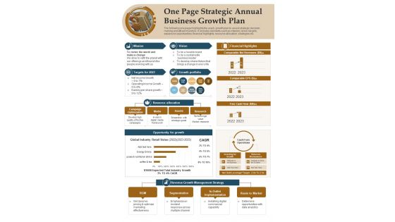 One Page Strategic Plan For Yearly Growth PDF Document PPT Template One Page Strategic Plan For Yearly Growth PDF Document PPT Template