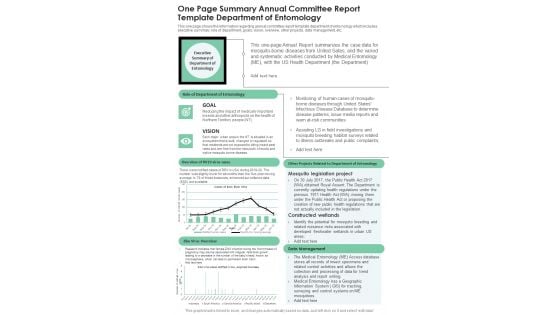 One Page Summary Annual Committee Report Template Department Of Entomology One Pager Documents