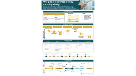 One Page User Journey Mapping Design PDF Document PPT Template One Page User Journey Mapping Design PDF Document PPT Template