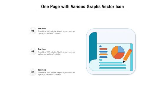 One Page With Various Graphs Vector Icon Ppt PowerPoint Presentation Gallery Graphics PDF