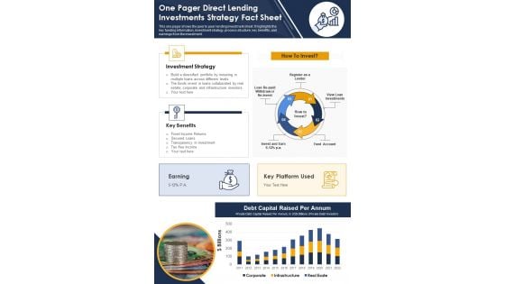 One Pager Direct Lending Investments Strategy Fact Sheet PDF Document PPT Template One Pager Direct Lending Investments Strategy Fact Sheet PDF Document PPT Template