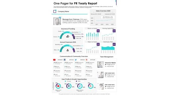 One Pager For PR Yearly Report One Pager Documents One Pager For PR Yearly Report One Pager Documents
