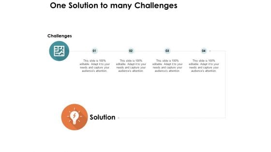 One Solution To Many Challenges Ppt PowerPoint Presentation Outline Clipart