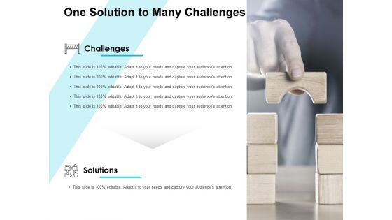 One Solution To Many Challenges Ppt PowerPoint Presentation Pictures Background Image