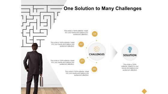 One Solution To Many Challenges Ppt PowerPoint Presentation Slides Samples