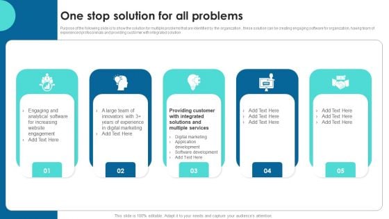 One Stop Solution For All Problems Inbound Marketing Business Fundraising Elevator Topics PDF One Stop Solution For All Problems Inbound Marketing Business Fundraising Elevator Topics PDF