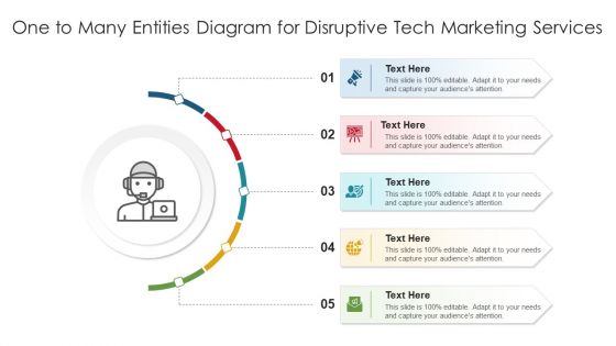 One To Many Entities Diagram For Disruptive Tech Marketing Services Ppt PowerPoint Presentation Gallery Slide Download PDF