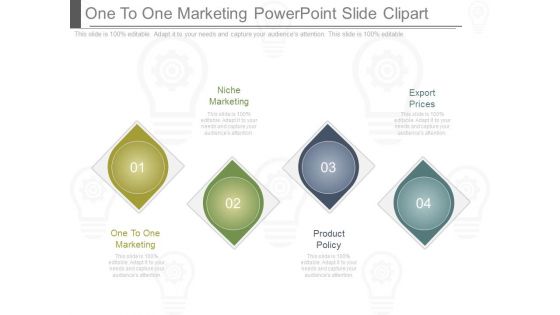 One To One Marketing Powerpoint Slide Clipart