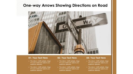 One Way Arrows Showing Directions On Road Ppt PowerPoint Presentation Gallery Vector PDF