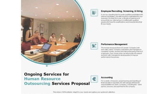 Ongoing Services For Human Resource Outsourcing Services Proposal Rules PDF