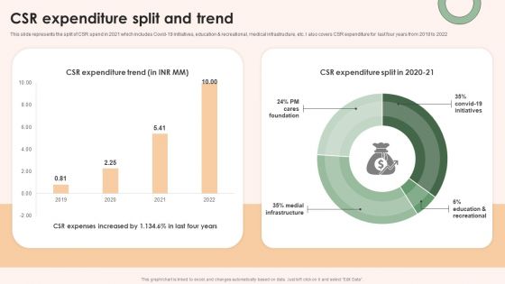 Online Advertising Firm Business Profile CSR Expenditure Split And Trend Themes PDF