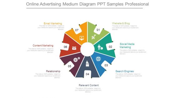 Online Advertising Medium Diagram Ppt Samples Professional