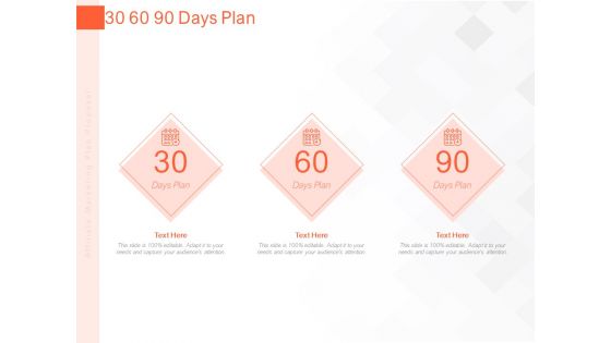 Online Advertising Plan Proposal 30 60 90 Days Plan Ppt Designs PDF