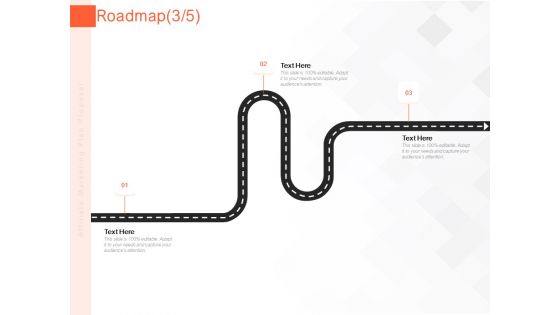 Online Advertising Plan Proposal Roadmap Three Steps Ppt Outline Portfolio PDF