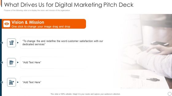 Online Advertising Service Investor Capital Raising What Drives Us For Digital Marketing Pitch Deck Inspiration PDF