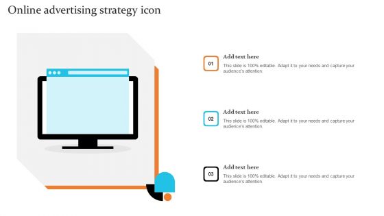 Online Advertising Strategy Icon Elements PDF