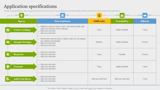 Online Application Development Application Specifications Brochure PDF