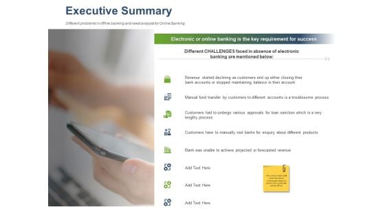 Online Banking Administration Procedure Executive Summary Ppt File Files PDF