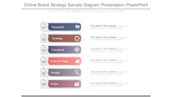 Online Brand Strategy Sample Diagram Presentation Powerpoint