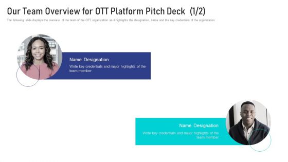 Online Broadcasting Services Sector Capital Raising Pitch Deck Our Team Overview Topics PDF