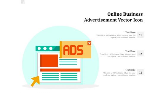 Online Business Advertisement Vector Icon Ppt PowerPoint Presentation Icon Diagrams PDF