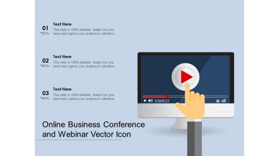 Online Business Conference And Webinar Vector Icon Ppt PowerPoint Presentation Gallery Graphic Images PDF