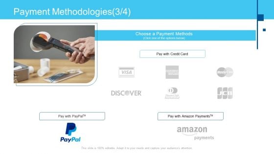 Online Business Framework Payment Methodologies Options Brochure PDF