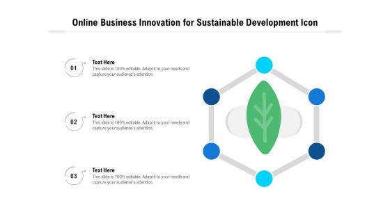 Online Business Innovation For Sustainable Development Icon Ppt PowerPoint Presentation Styles PDF