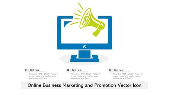 Online Business Marketing And Promotion Vector Icon Ppt PowerPoint Presentation Icon Deck PDF